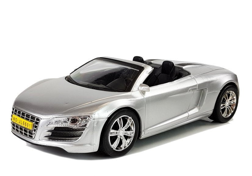 Žaislinis automobilis kabrioletas, sidabrinis, 1:18