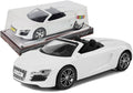 Žaislinis automobilis kabrioletas su traukimo funkcija, baltas, 1:18