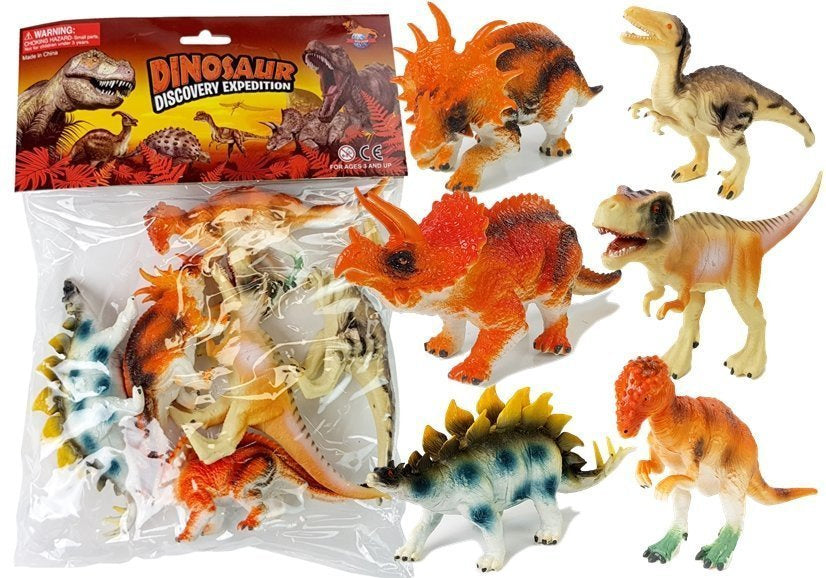 Dinozaurų figūrėlių rinkinys, 10 cm, 6 vnt.