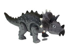 Dinozauras Triceratops pilkas su baterijomis