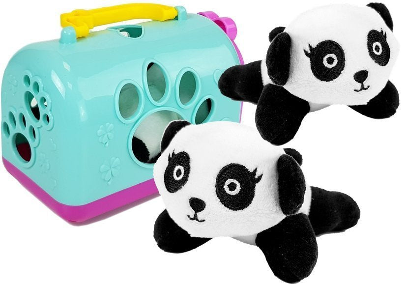 Maža panda su transportavimo dėže (pliušinis žaislas)
