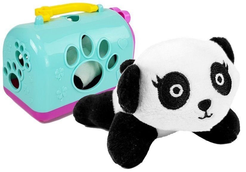 Maža panda su transportavimo dėže (pliušinis žaislas)