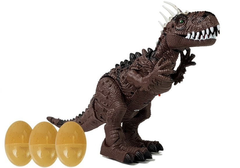 Rudas dinozauras su baterija, juda su projektoriumi ir garsu