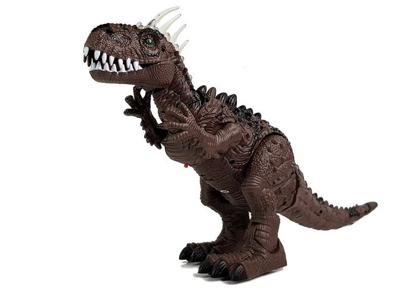 Rudas dinozauras su baterija, juda su projektoriumi ir garsu