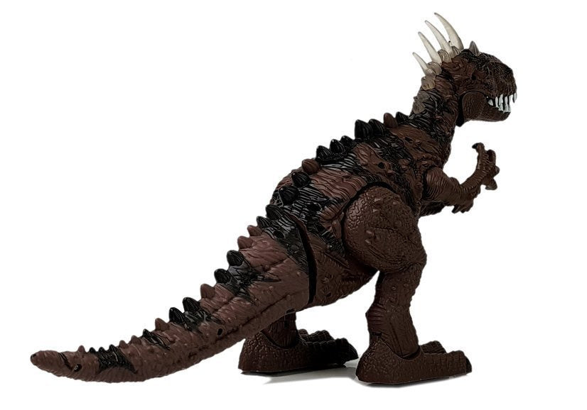 Rudas dinozauras su baterija, juda su projektoriumi ir garsu