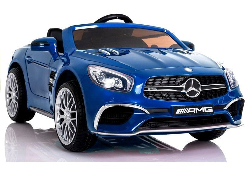 Mercedes SL65 mėlynas dažytas – elektrinis vaikiškas automobilis