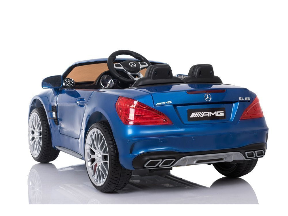 Mercedes SL65 mėlynas dažytas – elektrinis vaikiškas automobilis