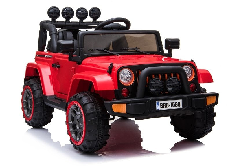 BRD-7588 raudonas – elektrinis vaikiškas automobilis