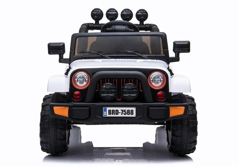 BRD-7588 baltas – elektrinis vaikiškas automobilis