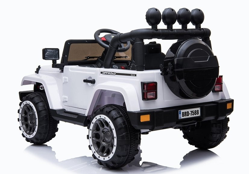 BRD-7588 baltas – elektrinis vaikiškas automobilis
