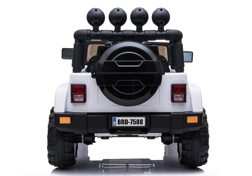 BRD-7588 baltas – elektrinis vaikiškas automobilis