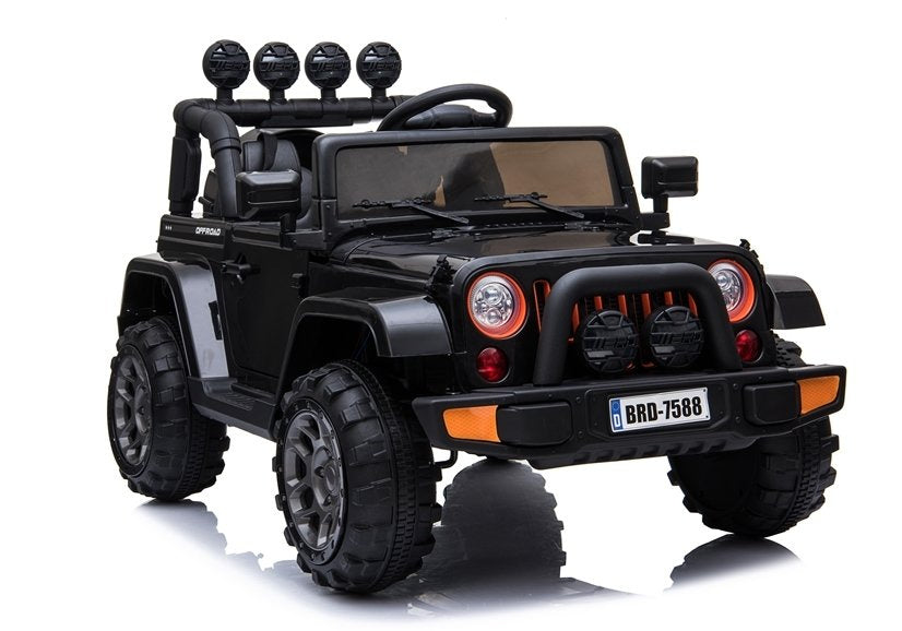 BRD-7588 juodas – elektrinis vaikiškas automobilis
