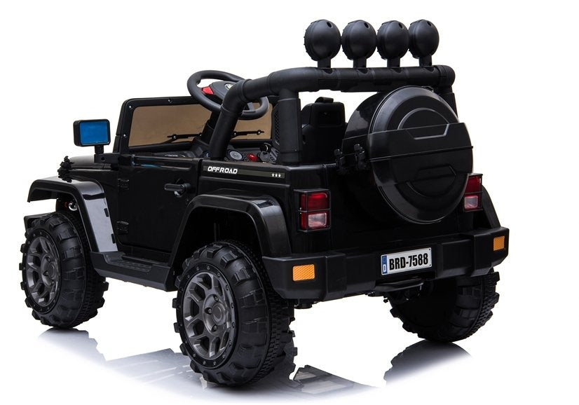 BRD-7588 juodas – elektrinis vaikiškas automobilis