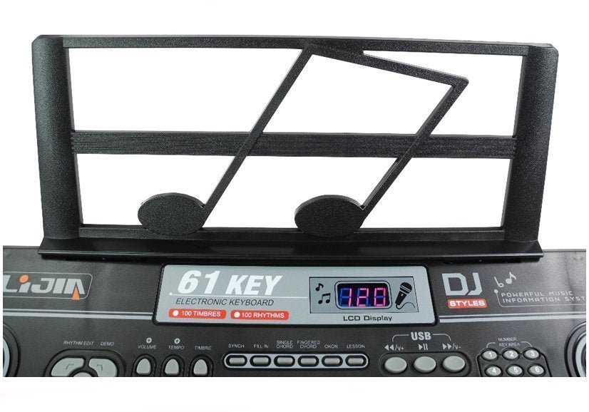 Klaviatūra 328-06 su adapteriu, mikrofonu ir muzikos stovu