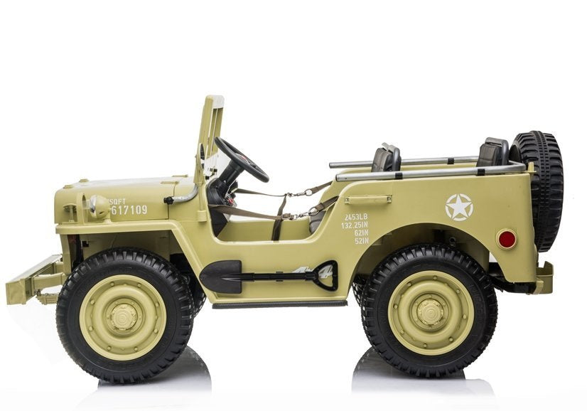Elektrinis vaikiškas automobilis JH101 chaki spalvos