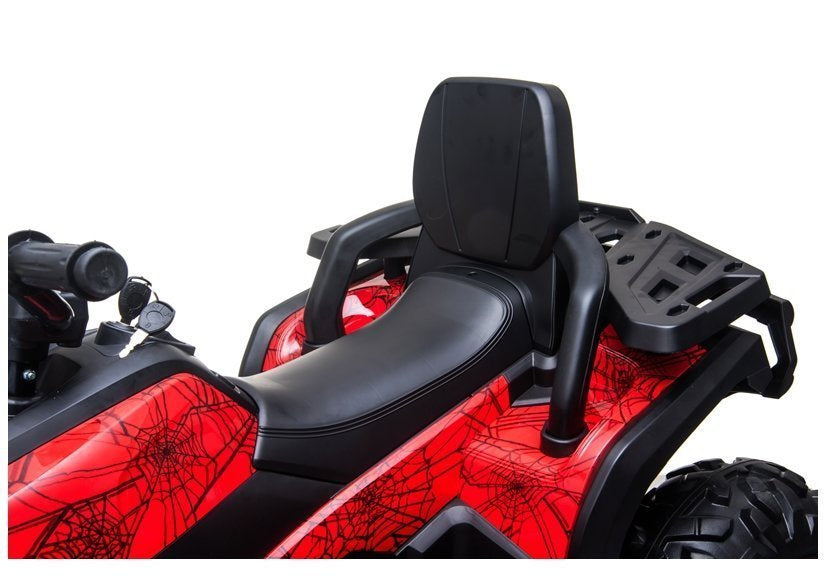 Elektrinis keturratis XMX607 raudonas su „Spider“ grafika