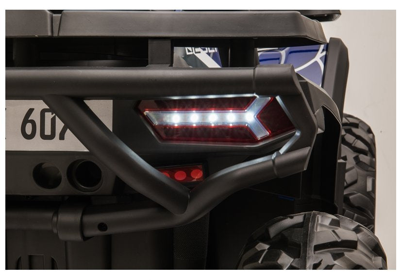 Elektrinis keturratis XMX607 mėlynas su „Spider“ grafika