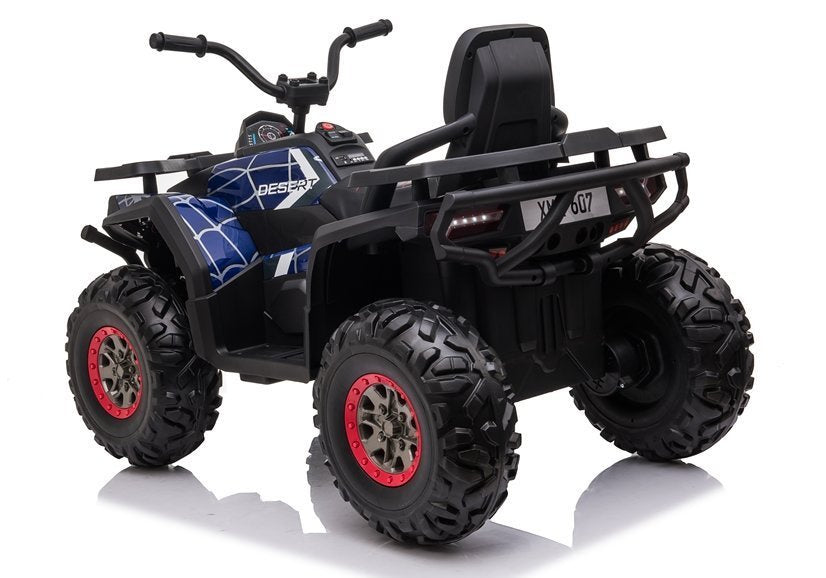 Elektrinis keturratis XMX607 mėlynas su „Spider“ grafika