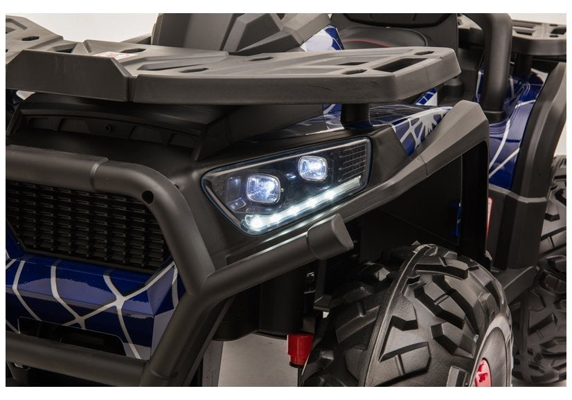 Elektrinis keturratis XMX607 mėlynas su „Spider“ grafika