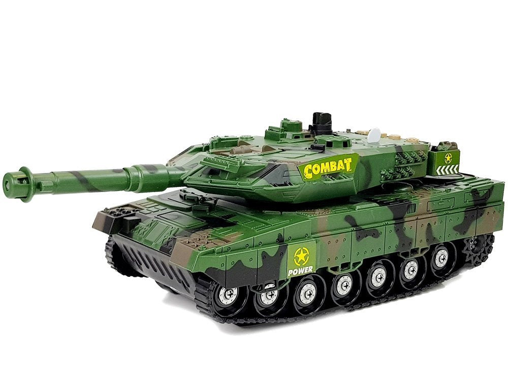 Baterinis armijos tankas su garso efektais (žalias, 27 cm)