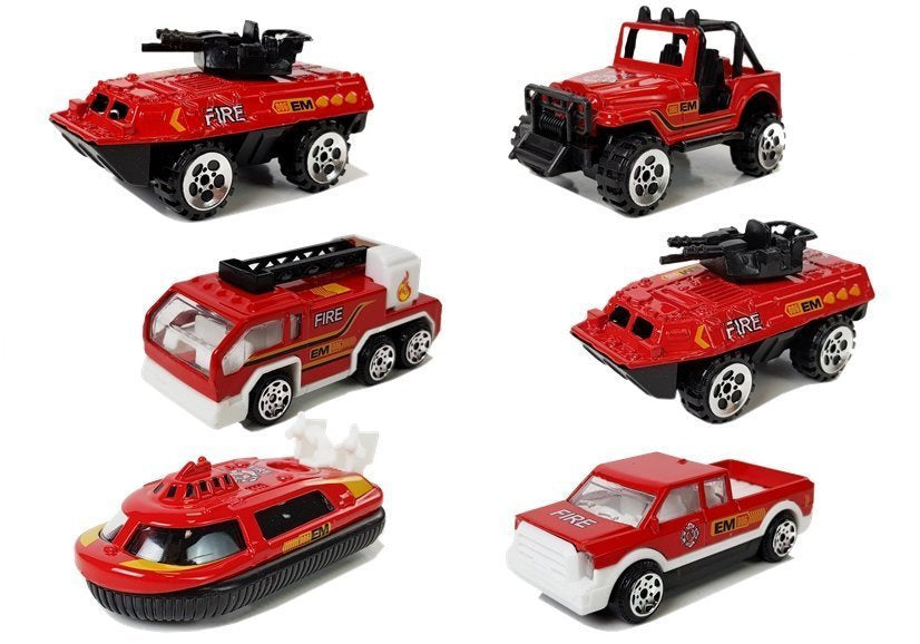 1:64 ugniagesių brigados rinkinys, 6 dalių