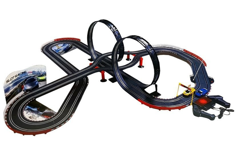 Didžiulis lenktynių trasa 1:43 su 2 kilpomis, 1020 cm, su šviesomis