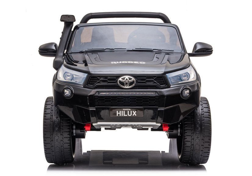 Elektrinis vaikiškas automobilis Toyota Hilux juodas dažytas