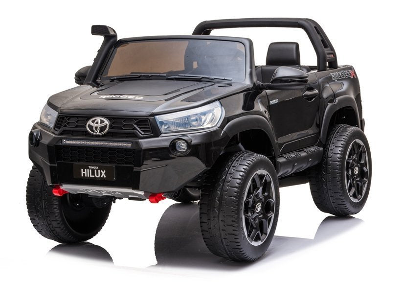 Elektrinis vaikiškas automobilis Toyota Hilux juodas dažytas