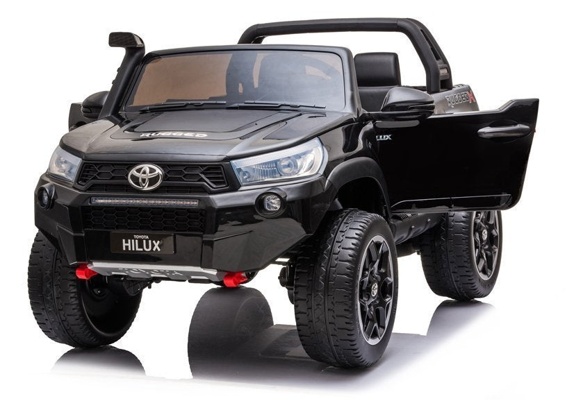 Elektrinis vaikiškas automobilis Toyota Hilux juodas dažytas
