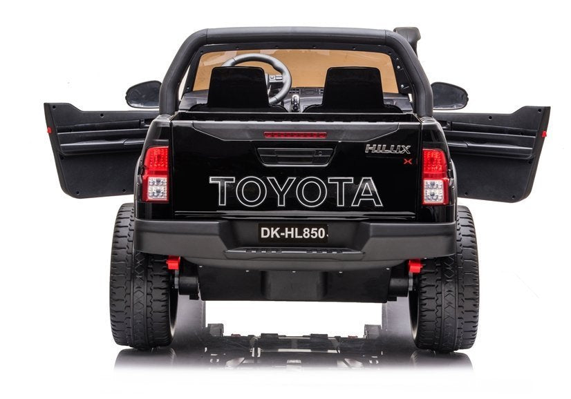 Elektrinis vaikiškas automobilis Toyota Hilux juodas dažytas