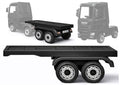 Mercedes Scania Actros HL358 puspriekabė juoda