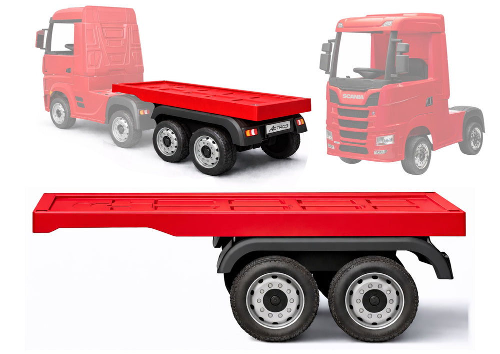 Mercedes Scania Actros HL358 puspriekabė raudona