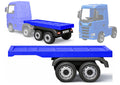 Mercedes Scania Actros HL358 puspriekabė mėlyna