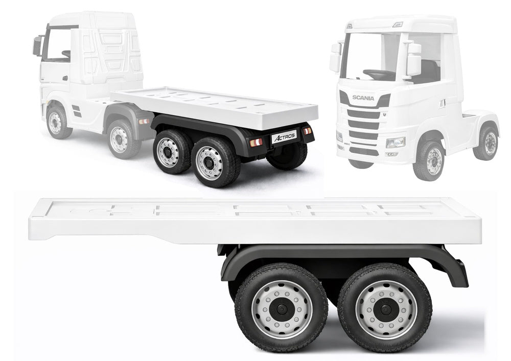 Mercedes Scania Actros HL358 puspriekabė baltos spalvos
