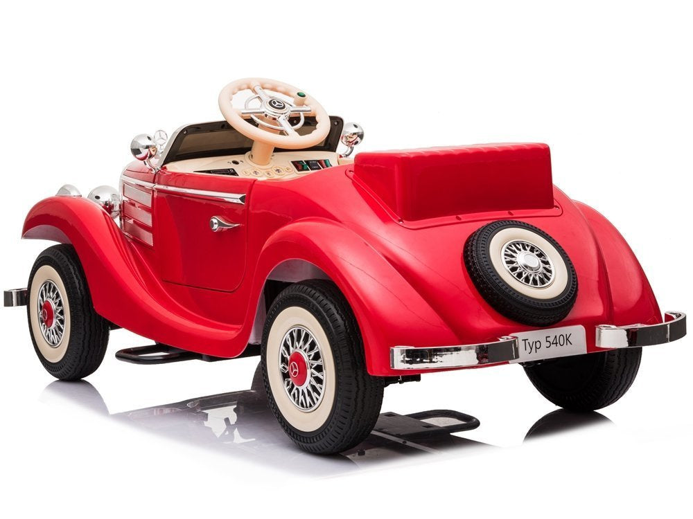 Elektrinis vaikiškas automobilis Mercedes 540K raudonas