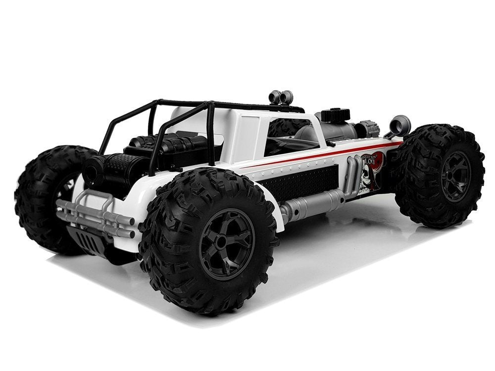 Nuotoliniu būdu valdomas buggy 1:12 2.4G baltas, 20 km/h, su garais