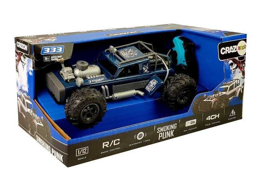 Nuotoliniu būdu valdomas buggy 1:12 2.4G žalias, 20 km/h, su garais