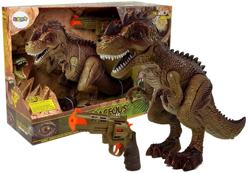 Judantis Tyrannosaurus dinozauras su garų funkcija, šviesa ir garsu (žalias)
