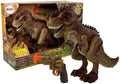 Judantis Tyrannosaurus dinozauras su garų funkcija, šviesa ir garsu (žalias)