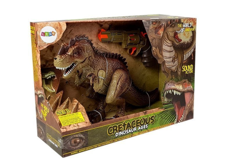 Judantis Tyrannosaurus dinozauras su garų funkcija, šviesa ir garsu (žalias)