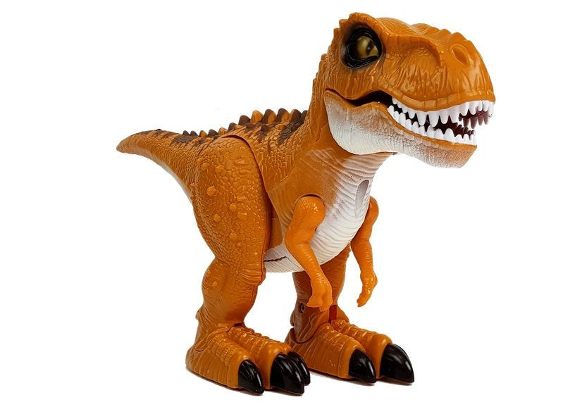 Nuotoliniu būdu valdomas dinozauras R/C bronzinis su šviesomis ir garsu