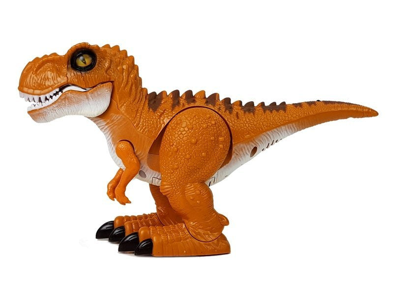Nuotoliniu būdu valdomas dinozauras R/C bronzinis su šviesomis ir garsu