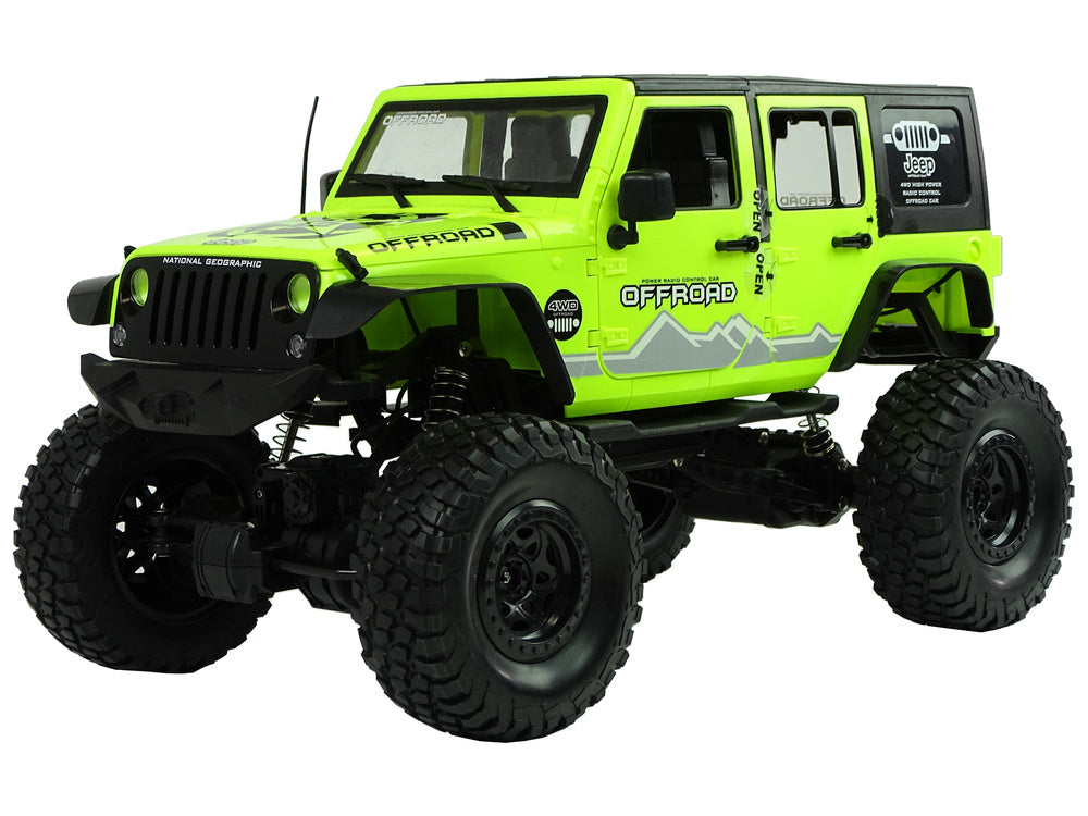 Rock Crawler 2.4 GHz žalias 4x4 su amortizatoriais
