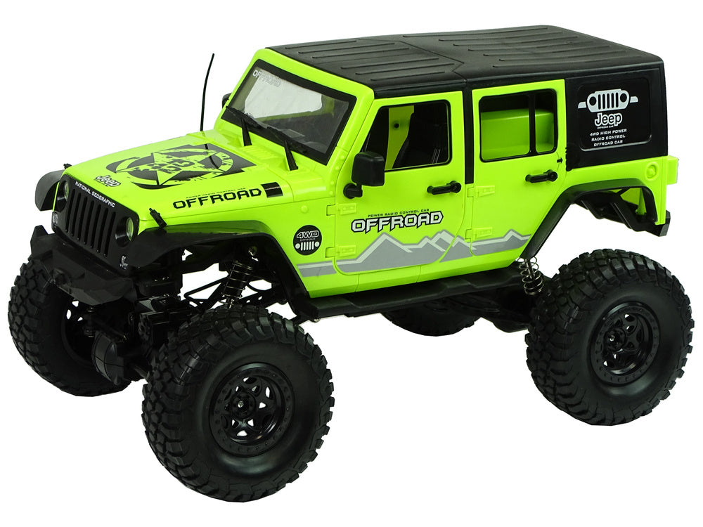 Rock Crawler 2.4 GHz žalias 4x4 su amortizatoriais