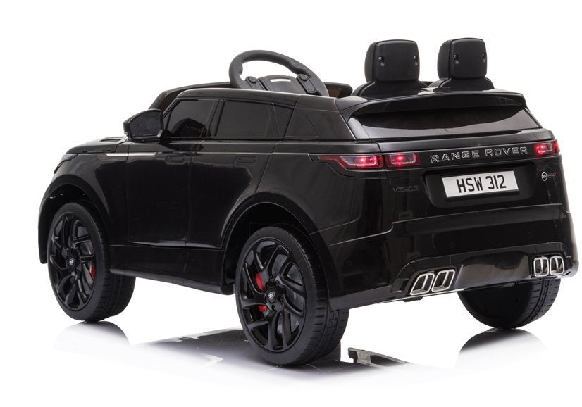 Elektrinis vaikiškas automobilis Range Rover juodas dažytas