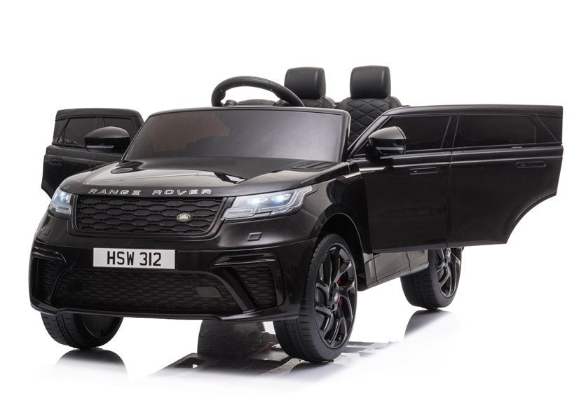 Elektrinis vaikiškas automobilis Range Rover juodas dažytas