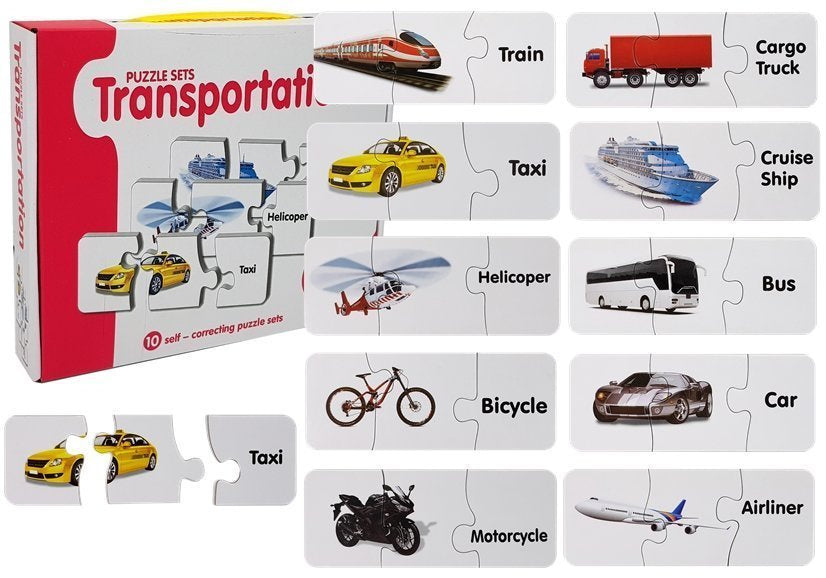Edukacinė dėlionė „Transportas“ – 10 jungčių