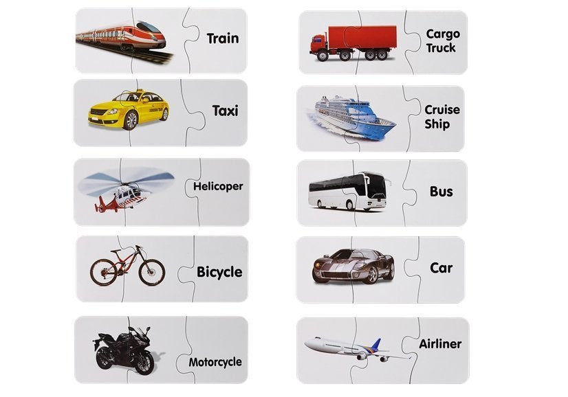 Edukacinė dėlionė „Transportas“ – 10 jungčių