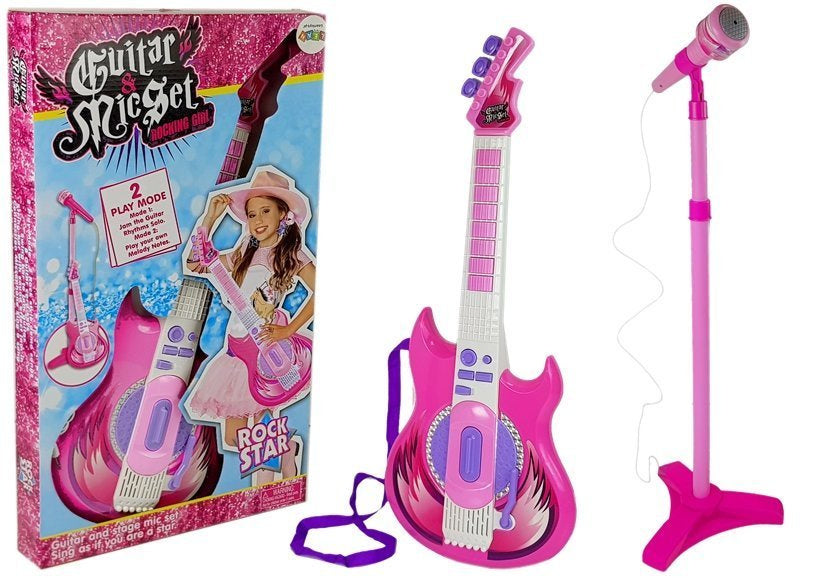 Gitara su mikrofonu „Rock Star“ su garsais