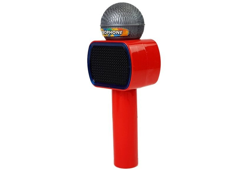 Vaikiškas belaidis karaoke mikrofonas su Bluetooth garsiakalbiu, raudonas